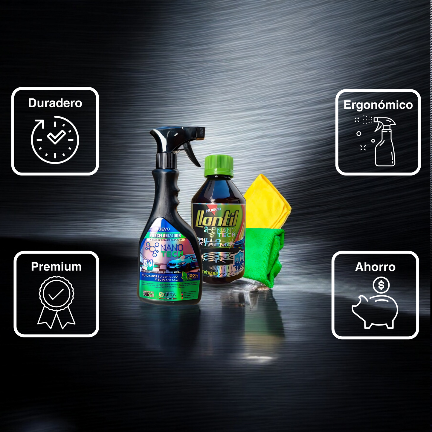 Kit de Pulitura: Combo Intermedio (Porcenalizador + Llantil)